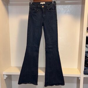Chic Dark Blue Flare Jeans